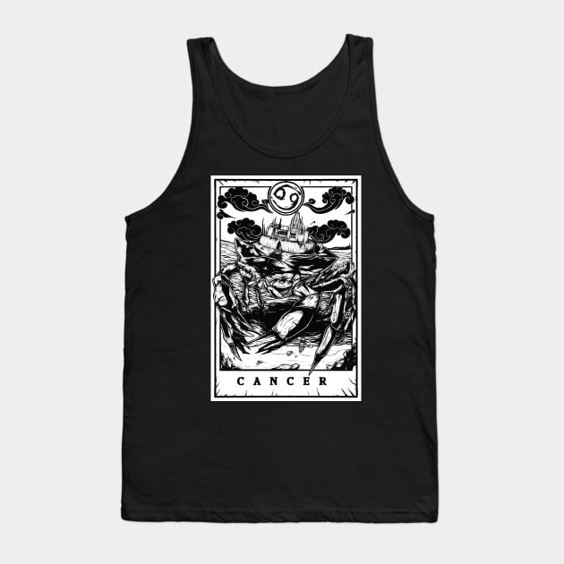 Cancer Zodiac Tarot Tank Top by Scottconnick